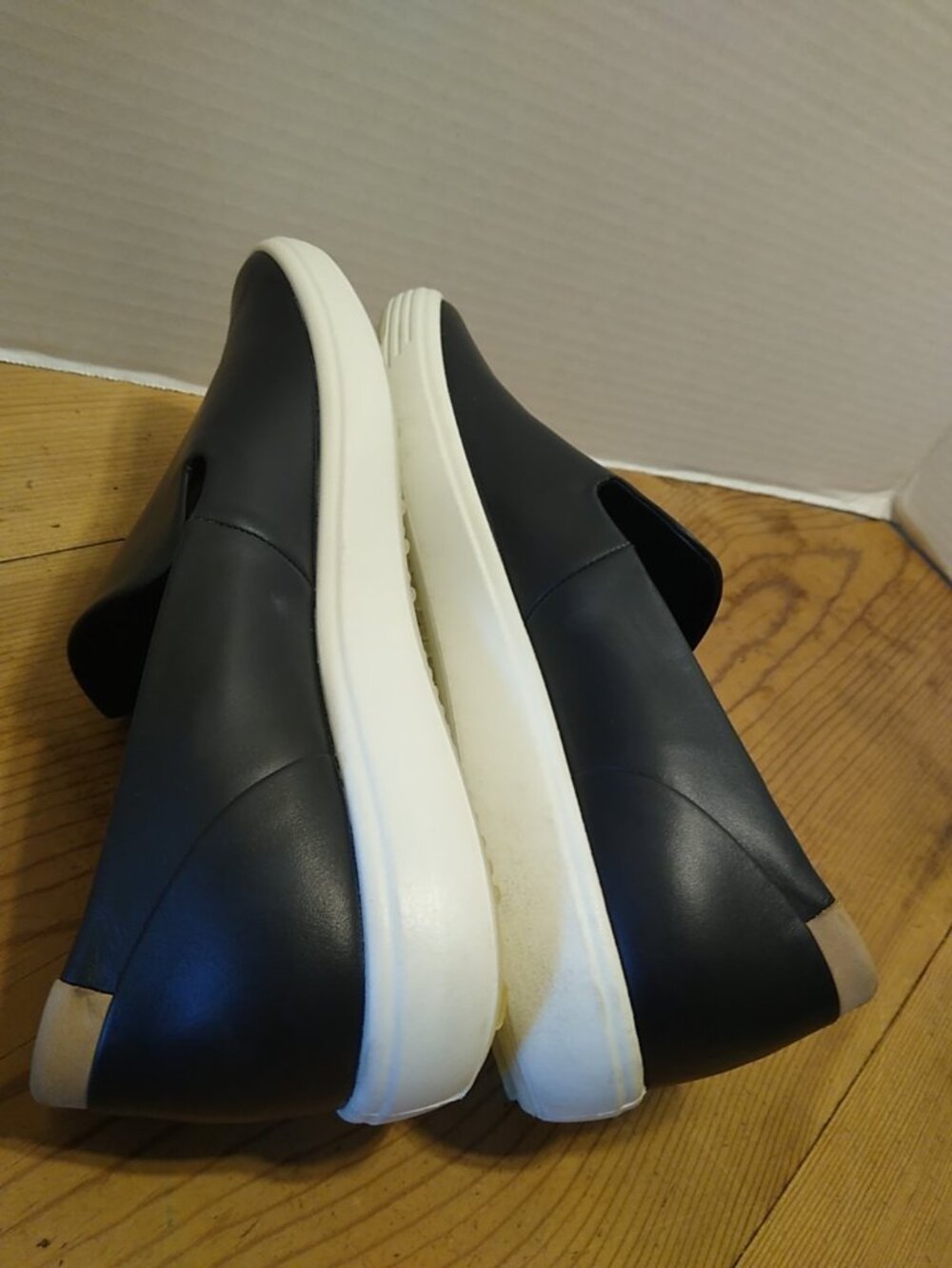 ECCO Soft 7 Women EU 42 US 11 11.5 Black Leather Slip on Fashion Sneaker Comfort - Picture 7 of 11